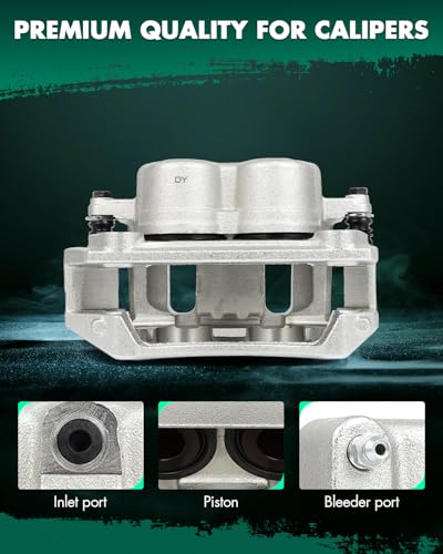 SCITOO 18B4635 18B4634 Front Left & Right Disc Brake Calipers With Bracket - size: Front[18B4635 & 18B4634]Silver