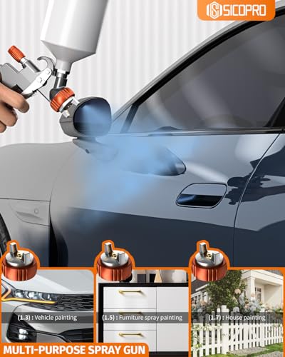 LVLP Spray Gun, Automotive Paint Gun, Spray Gun for Painting - color: Gray3