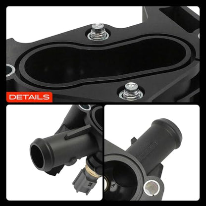 A-Premium Rear Engine Coolant Thermostat Housing Assembly with Sensor, Seal