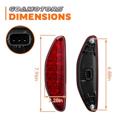 GoaMotors Red LED Tail Light Taillight Replacement 33700-HP1-601 Compatible with Honda ATV TRX300EX 05-06, TRX400EX 05-07, TRX450ER 06-14, TRX450R 04-09 Tail Light Assembly