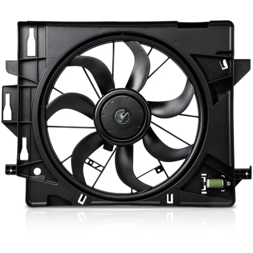Engine Cooling Radiator Fan Assembly Fit for Dodge Grand Caravan 2008-2020, Chrysler Town & Country 2008-2016, Volkswagen Routan 2009-2014, Ram C/V 2012-2015, Reference Number 621028, 5058674AA - size: 621028, 5183347AA