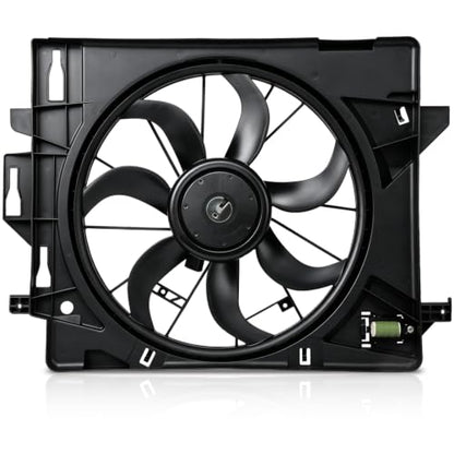 Engine Cooling Radiator Fan Assembly Fit for Dodge Grand Caravan 2008-2020, Chrysler Town & Country 2008-2016, Volkswagen Routan 2009-2014, Ram C/V 2012-2015, Reference Number 621028, 5058674AA - size: 621028, 5183347AA
