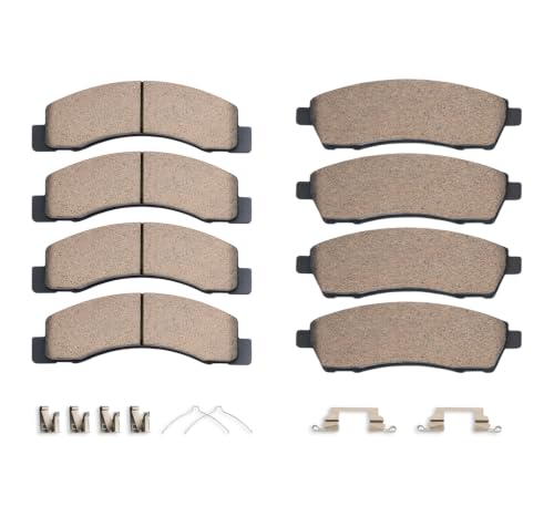 SATISFIED Ceramic Front Rear Brake Pads Kit D824 D757 Fit For Ford F-250 - size: D824-D757