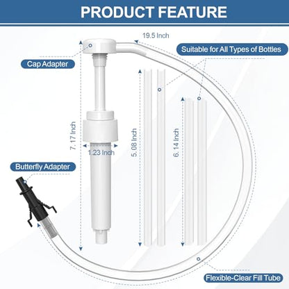 2 Pack Fluid Pump, Fluid Pump for Standard Quart Bottles，10cc Per Pump Stroke, Transmission Fluid Pump with 3rd Hand Adapter, Transfer Gear Oil Transmission and Differential Fluid Pump - color: 10CC-2Pack
