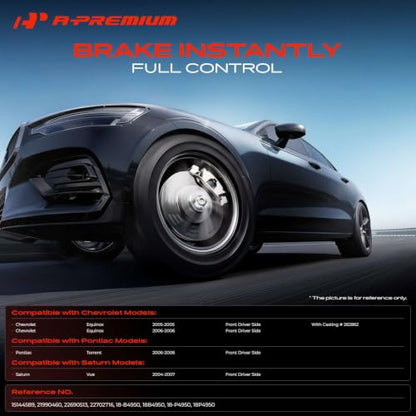 A-Premium Front Left Driver Disc Brake Caliper with Bracket - style: Front Driver