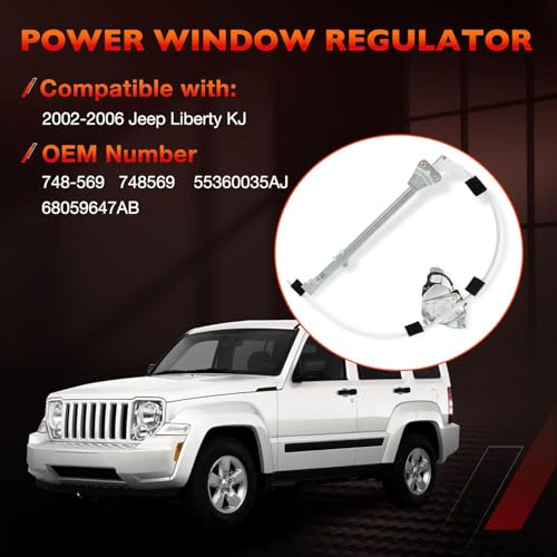 748-569 Rear Left Driver Side Power Window Regulator with Motor - size: 748-569