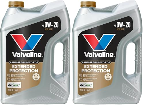 Valvoline Motor Oil, SAE 0W-20, 5 QT | Full Synthetic | Extended Protection | Pack of 2 - size: 5 QT (Pack of 2), style: Extended Protection