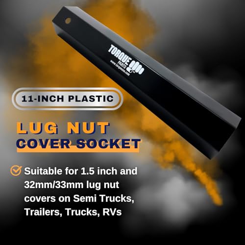 Torque Lug Nut Cover Tool Remover Socket 33 mm for Semi Truck (Universal Fit) for Volvo & International & Peterbilt & Kenworth & Mack & Freightliner Semi Trucks (TR10259)