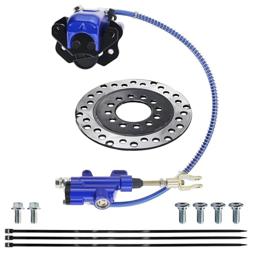 PRO BAT Rear Brake Master Cylinder Caliper Assembly Red And Black (Blue) - color: Blue