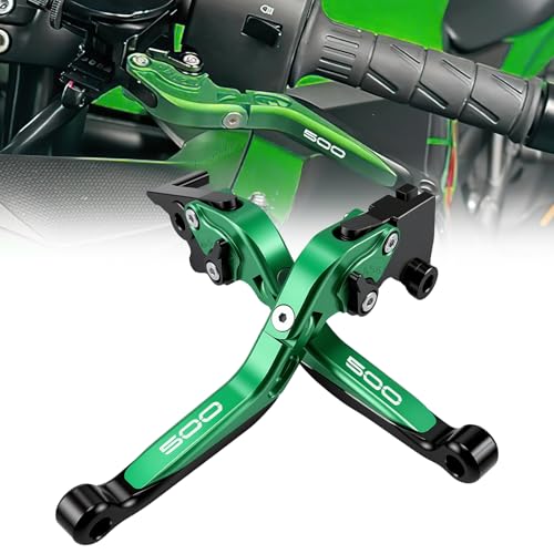 Brake Clutch Lever Set for Z500 Ninja500, Adjustable Levers(Green) - color: Green