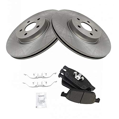 TRQ Front Ceramic Brake Pad and Rotor Set - style: BKA11974