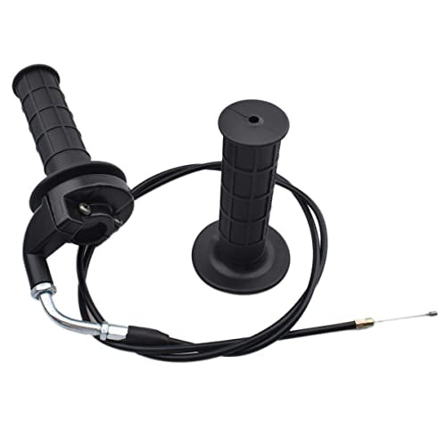 Twist Throttle Accelerator Handle Grips and Bent Cable Set for 50cc 110cc 125cc 150cc 250cc Dirt Bike Quad ATV Pit Pro Trail (Fits for 7/8"/22mm Bar) - size: 7/8" (22mm)