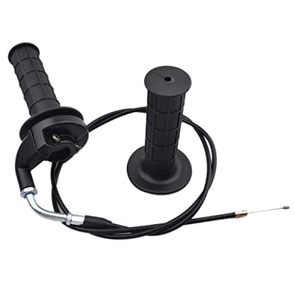 Twist Throttle Accelerator Handle Grips and Bent Cable Set for 50cc 110cc 125cc 150cc 250cc Dirt Bike Quad ATV Pit Pro Trail (Fits for 7/8"/22mm Bar) - size: 7/8" (22mm)