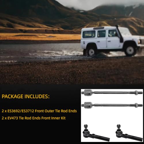 Outer Inner Tie Rod Kit for Subaru Outback 2000 2001 2002 2003 2004 - size: ES3692 EV473