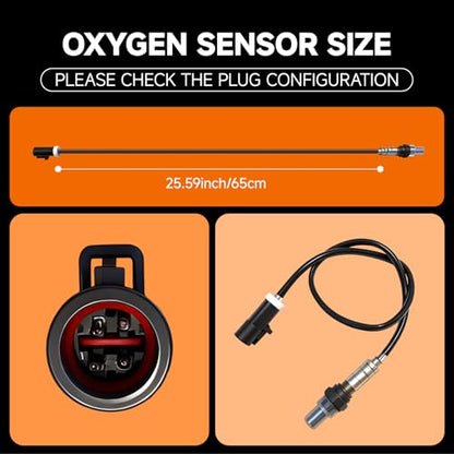 Upstream & Downstream O2 Sensor Set WITH GLOVES | Direct Replacement for OE 15717 * 2 | Oxygen Sensor Compatible with Ford/Lincoln/Mazda/Mercury Vehicles (2 Pack) - size: 2-Pack 15717