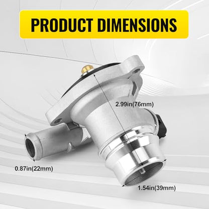 Upgrade Aluminium Thermostat Housing Assembly Compatible with Buick Encore 2013-2021,Chevy Cruze 2011-2016 Sonic 2012-2020 Chevy Trax 2013-2021 - Replaces 25200455 55565336 55579010 55593034 131-180 - color: 55565336