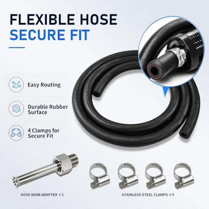 Transmission Oil Cooler, 8 Pass Tube and Fin Cooler Kit, 5/16 Universal Aluminium Oil Cooler Kit with Hose Mounting (Silver) - color: Silver, size: 8 Pass