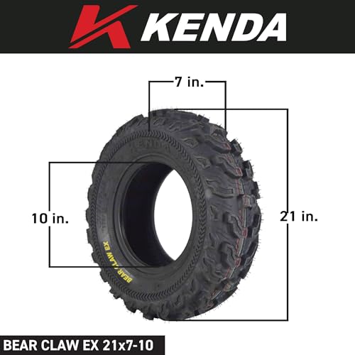 Kenda Bearclaw EX K573-21x7-10 Front ATV/UTV Tire - 6-Ply - 21x7x10 - size: 21x7-10