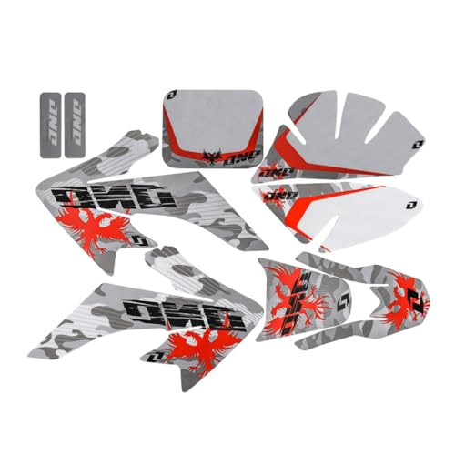 9pcs Decal Graphics Kit Dirt Pit Bike Plastic Fender Fairing Stickers for CRF50 XR50 SSR SDG 50cc 70cc 90cc 110cc 125cc