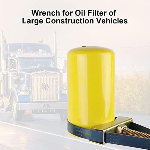 Oil Filter Wrench Removal Tool Heavy Duty Adjustable Strap 9-15 cm Diameter for Truck Excavators