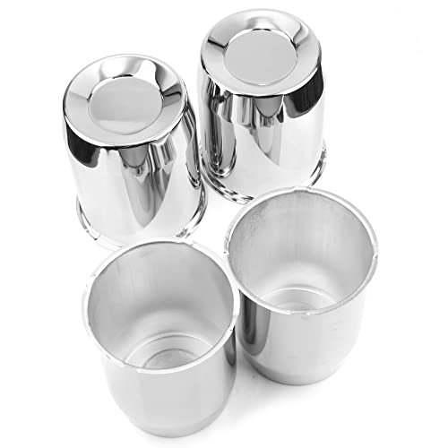 4Pcs 5.15" OD 6.42" H Push Through Trailer Wheel Center Cap for Rim - color: Chrome, size: 5.15" Hub 6.46" H