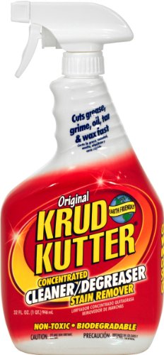 Krud Kutter Original Cleaner Degreaser Spray, 32 oz, Heavy Duty Multi Surface Cleaner for Grease, Oil and Tough Stains, Ready to Use for Kitchen, Garage, Floors and Outdoor Surfaces (Pack of 12) - size: 32 Fl Oz (Pack of 12)