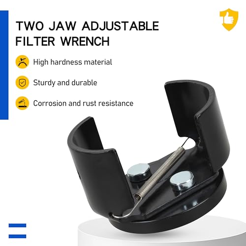 63600 Oil Filter Wrench - 2 1/2" to 3 1/8" Adjustable Range for Car Filters