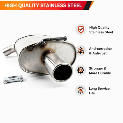 53943 Right Rear Exhaust Muffler for 2011-2018 Ford Explorer 3.5L E38H - size: Right Ford Explorer 3.5L 2011-2018
