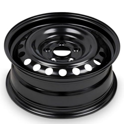 15x6 in Steel Wheel Rim 5 Lug 114.3mm 46mm Offset 67.1mm CB| Powder-Coated Black finish Fits 2014-2018 Kia Forte | New OEM Surplus | 52910F2000