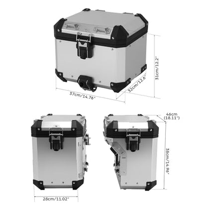 TCMT Trunk Top Box Saddlebags Side Case Fit For BMW R1200GS/R1200GS Adventure 2013-2018 R1250GS/R1250GS AD 19-24 F850GS/F850GS AD 17-22 F900GS/F900GS AD 23-25 Chrome - color: Chrome, size: Saddleabg & Trunk Set