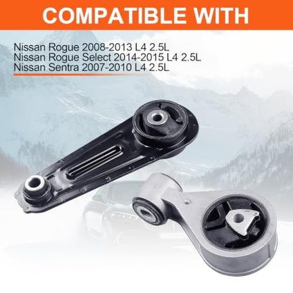 Engine Motor Mount Compatible with Ni-ssan Rogue 2008-2013 L4 2.5L,Ni-ssan Rogue Select 2014-2015 L4 2.5L,Nissan Sentra 2007-2010 L4 2.5L,Replacement for A4351 A4352 - size: 08-13 Nissan Rogue /14-15 Rogue Select L4 2.5L