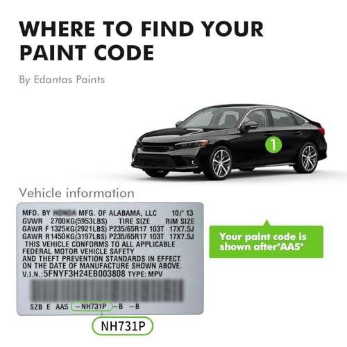 NH-731P Crystal Black Pearl Touch Up Paint for Honda Cars