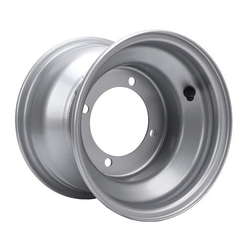 18X9.50 8 ATV Wheel Rim Aluminum Alloy High Strength 8 Inch Wheel Rim Hub Go Karts Carts Silver (Four Hole (Hole Spacing: 110mm / 4.33in) - size: Four Hole (Hole Spacing: 110mm / 4.33in