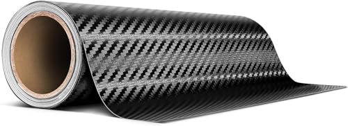 VViViD Black Carbon Fiber Air-Release Adhesive Vinyl Tape Roll (17.75" x 20ft) - size: 17.75" x 20ft