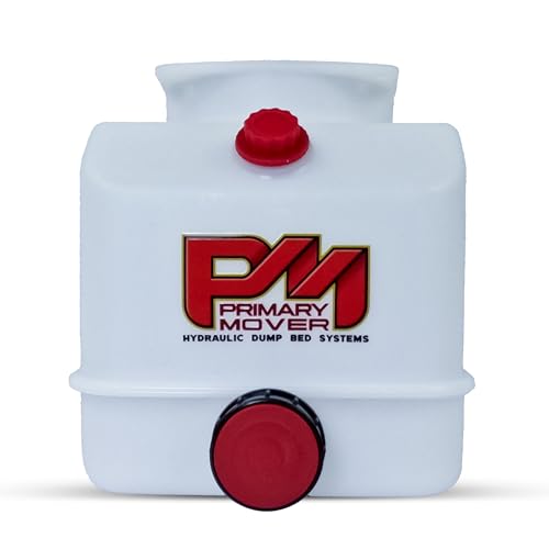 4 Quart Hydraulic Reservoir Tank, Poly Hydraulic Oil Reservoir for Power Units, Hydraulic Fluid Replacement Tank for Dump Trailers, Trucks & Tractors