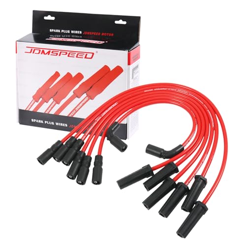 JDMSPEED Spark Plug Wires Silicone 8MM Replacement for Silverado 1500 Sierra 1500 4.3L 1999-2007 Ignition Spark Plug Wire Set