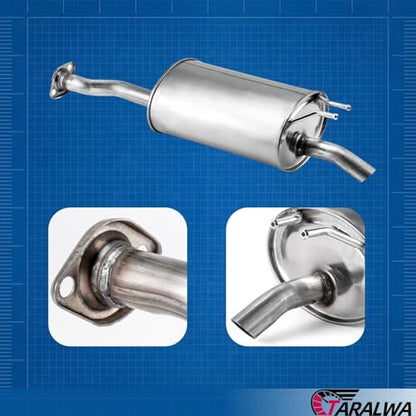 Exhaust Muffler For 2012-2015 Honda Civic 1.8L/1.5L(Hybrid),HC09 - size: 2012-2015 Honda Civic 1.8L,1.5L