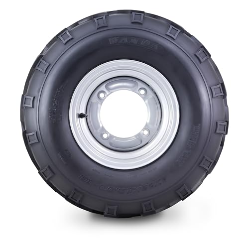 WANDA Sport ATV Tire Wheel 22X10-10 on 4X156mm PCD 3+5 Silver Rim 10195,Pk2 - size: 22X10-10 + 4x156 wheel