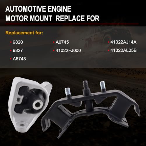 Motor Mount Kit for 2013-2019 Legacy Outback 2.5L - size: A6743 A6745