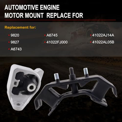 Motor Mount Kit for 2013-2019 Legacy Outback 2.5L - size: A6743 A6745