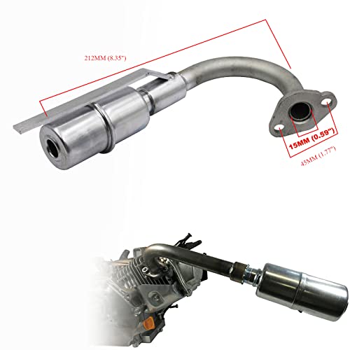 Exhaust with Muffler for Predator 212cc GX160 GX200 Go Kart & Mini Bikes