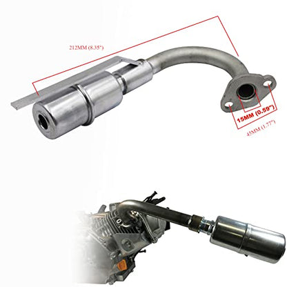 Exhaust with Muffler for Predator 212cc GX160 GX200 Go Kart & Mini Bikes