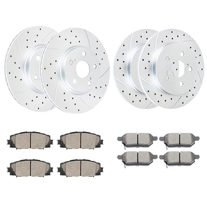 Acinoparts Front and Rear Brake Kit for Toyota 2009-2019 Corolla 2009-2014 - size: HMBK21701