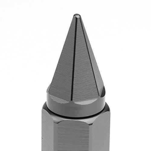 Auto Dynasty M12 x 1.5 Open/Closed End Design 20-Piece Aluminum Alloy Wheel Lug Nuts +1 X Deep Drive Extension (Gun Metal) - color: Gun Metal