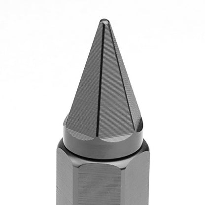Auto Dynasty M12 x 1.5 Open/Closed End Design 20-Piece Aluminum Alloy Wheel Lug Nuts +1 X Deep Drive Extension (Gun Metal) - color: Gun Metal