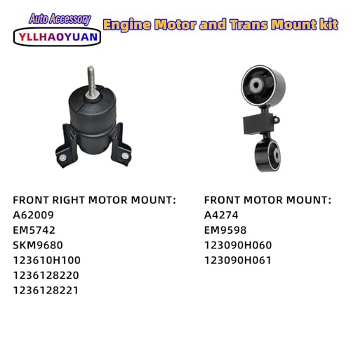 Yllhaoyuan Engine Motor Transmission Mount Set for 2007-2011 Camry 2.4L - size: 2007-2011 Camry 2.4L