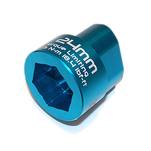 2 Stage 24mm Oil Filter Wrench | 6061-T6 Aluminum Blue Tool - size: Socket 24mm