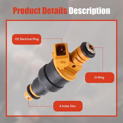 Set of 8 Fuel Injectors FIT Ford F150 F250 F350 E150 E250 E350 Mustang Expedition Explorer 4.6L 5.0L 5.4L 5.8L – Replace 0280150943, 0280150939, 0280150909