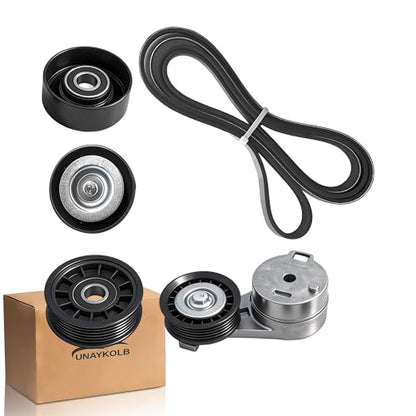Serpentine Belt Kit With Tensioner And Idler Pulley For Chevrolet Pontiac - size: Chevy Impala, Malibu, Pontiac G6 (06-11)