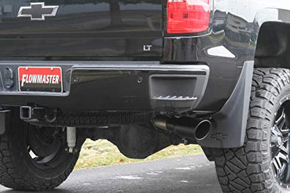Flowmaster 717857 FlowFX Cat-Back Exhaust Kit 3 Inch 409 Stainless Steel 4.5 Inch Black Ceramic Stainless Steel Tips Compatible with 2014-2019 Classic Body Chevy Silverado GMC Sierra 1500 4.3L 5.3L